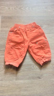 gefütterte Hose Gr. 68 Twinnies - orangene Hose für Kinder