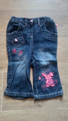 Jeanshose mit verstellbarem Hosenbund Gr. 68 Okay - blaue Hose für Kinder