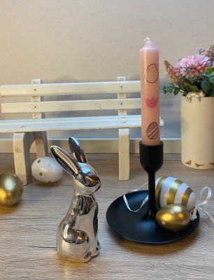 Sofortkauf Handmade rosa Stabkerze Ostereier von Miss Amber - Handmade Kerze für Ostern