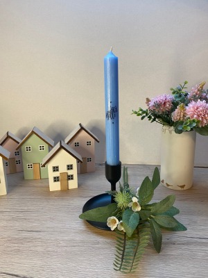 Sofortkauf Handmade blaue Stabkerze la vie est belle von Miss Amber - Handmade Kerze
