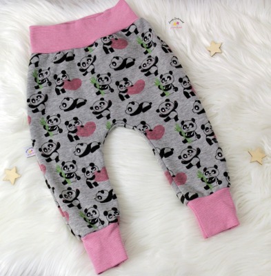 Sofortkauf Handmade Baggy Pants Pandas Gr 86 von Jennys Zaubernaht - Baggy Pants für Kinder