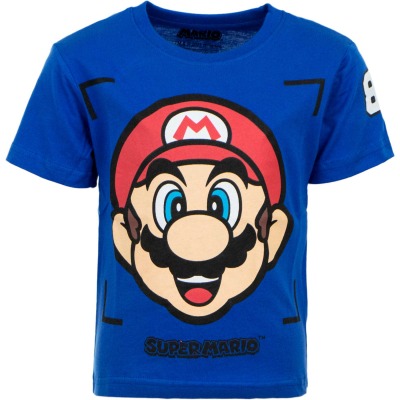 Super Mario Brothers T-Shirt Gr 98-128 - T-Shirt für Kinder von Super Mario in blau