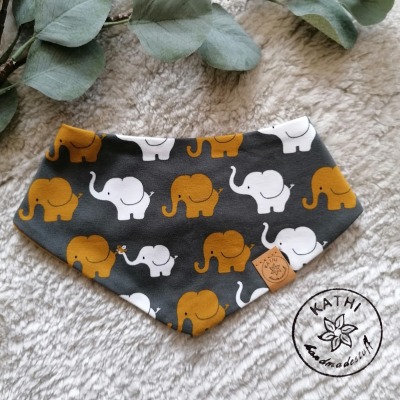 Sofortkauf Handmade Halstuch Elefanten von Kathihandmadestuff - Handmade Halstuch für Kinder