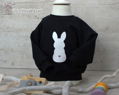 Kauf auf Bestellung Handmade Pullover für Jungs & Mädchen süßer Hase Gr 56-92 von Villa Knuddelbunt - Handmade Pullover für Babys & Kinder
