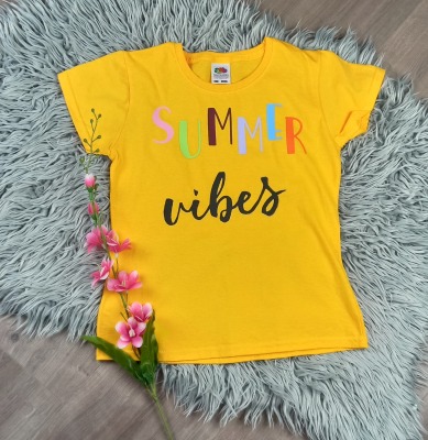 Sofortkauf bedrucktes T-Shirt für Mädchen summer vibes Gr 140 - bedrucktes T-Shirt für Mädchen