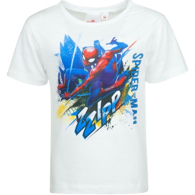 Spiderman T-Shirt weiß Gr. 98-128 - T-Shirt für Kinder