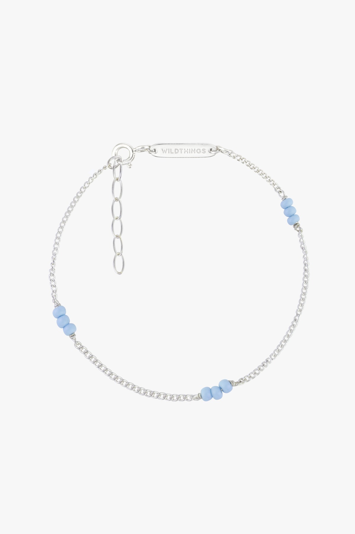 wildthings collectables - Triple blue beads bracelet silver