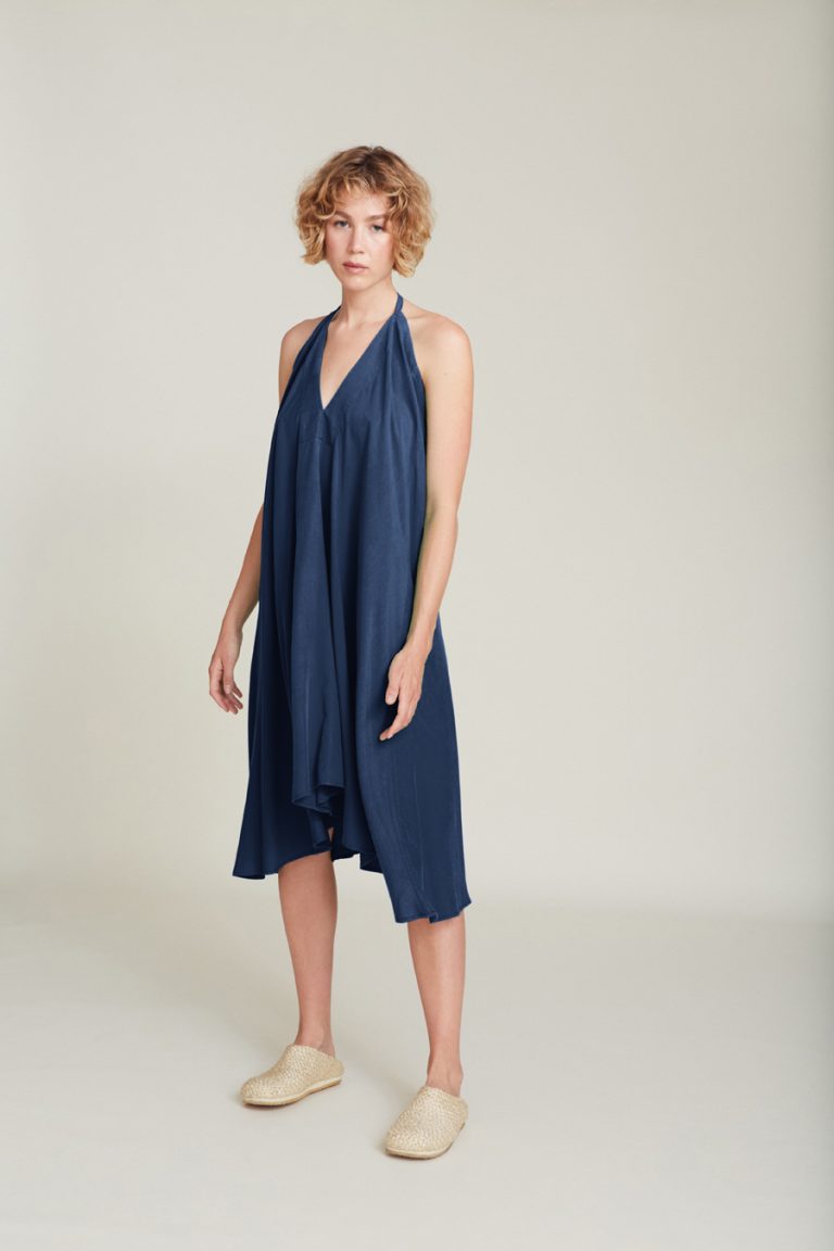 Suite13Lab - MP SHORT DRESS TENCEL - Majorica Blue