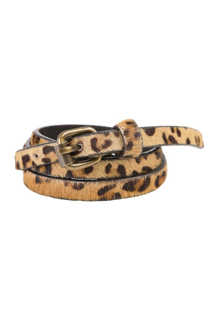by-bar hair belt - leopard