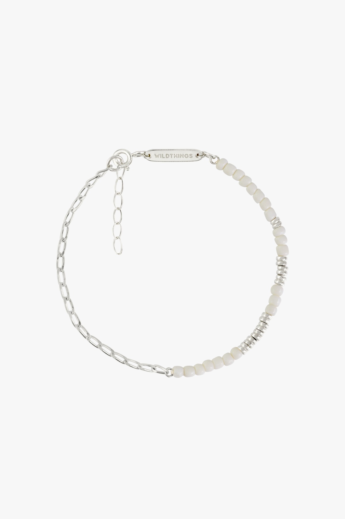 wildthings collectables - Think twice chain bracelet white silver