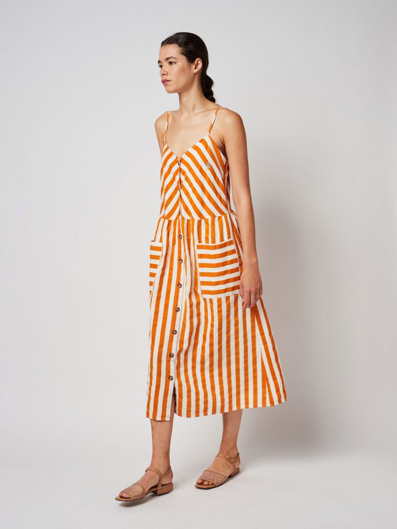 Bobo Choses - Stripe Buttoned Strap Dress 3