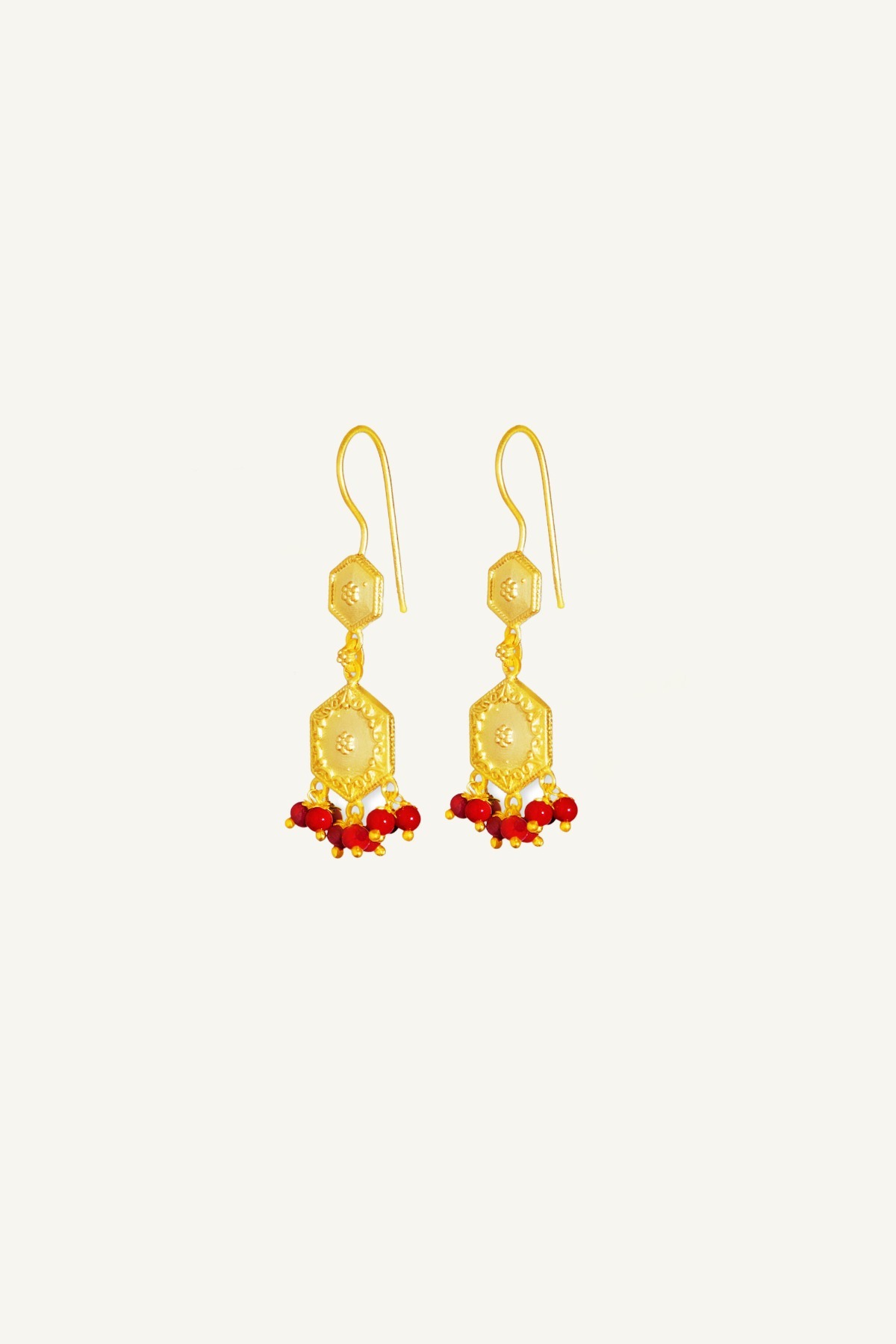 by-bar - royal earring - red 2