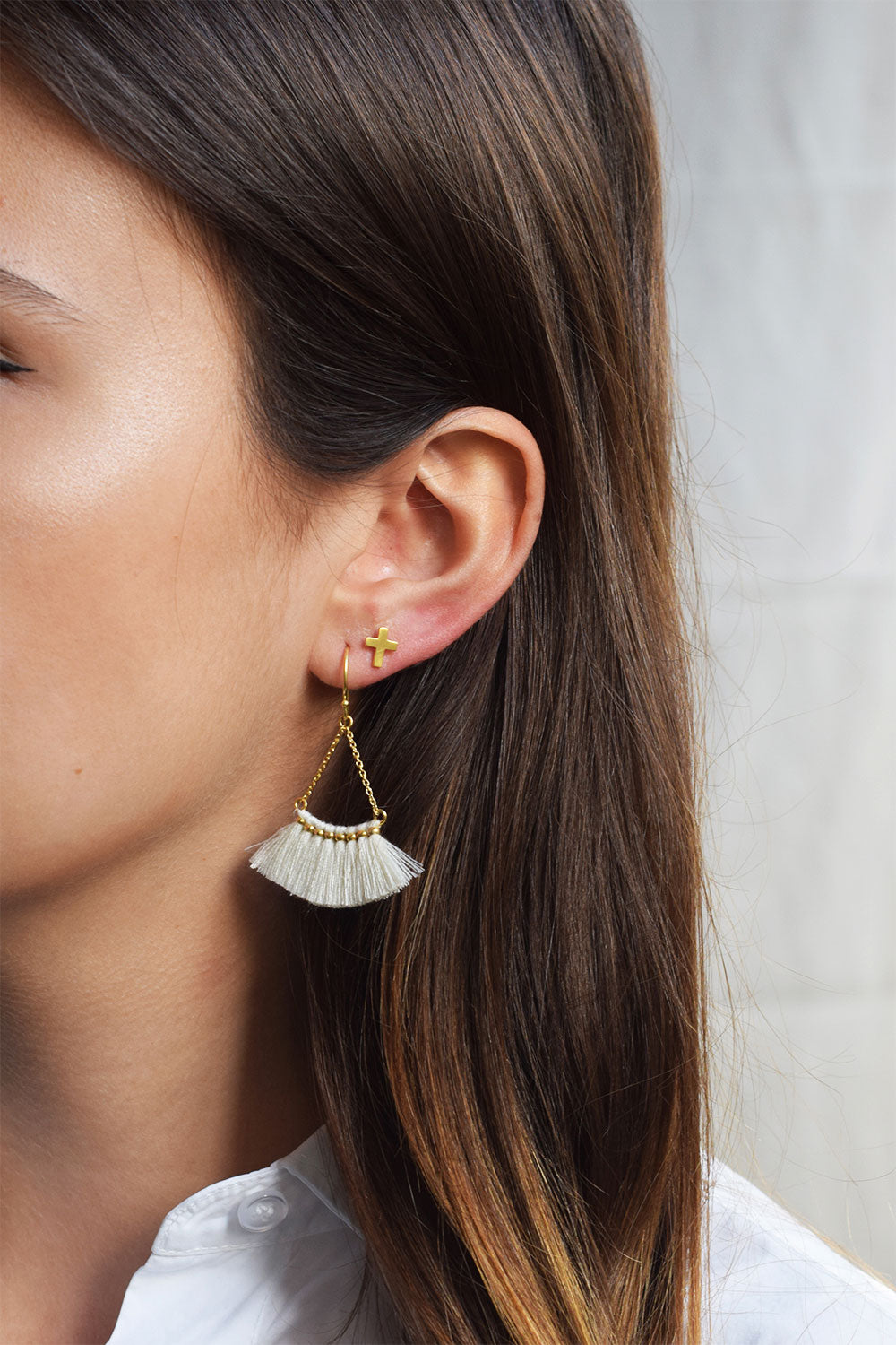 by-bar - pd romee earring - off white 3