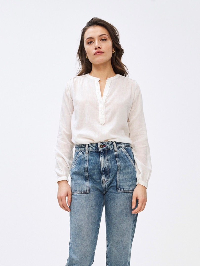 by-bar - lois blouse - off white