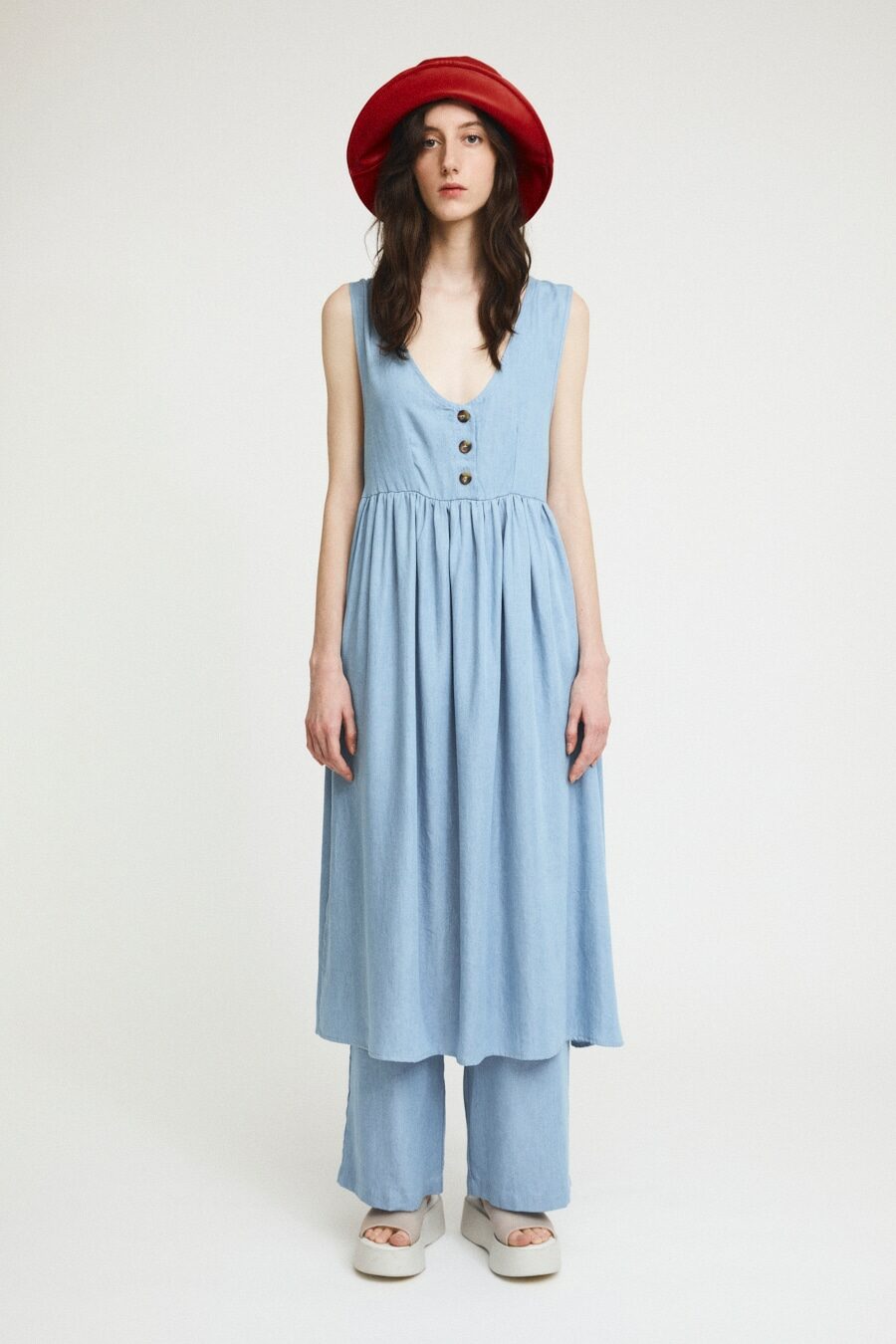 RITA ROW - Tencel Relaxed Dress - Blue