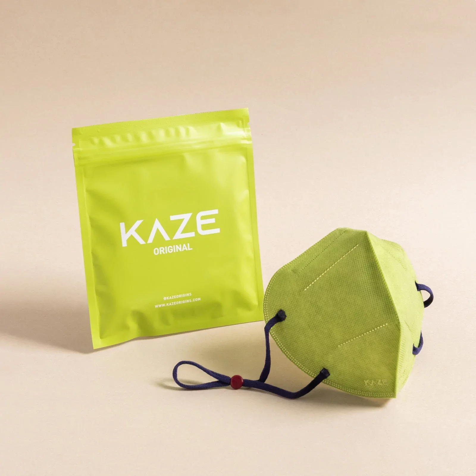 KAZE - FFP2 Maske - Lime Green/Blue