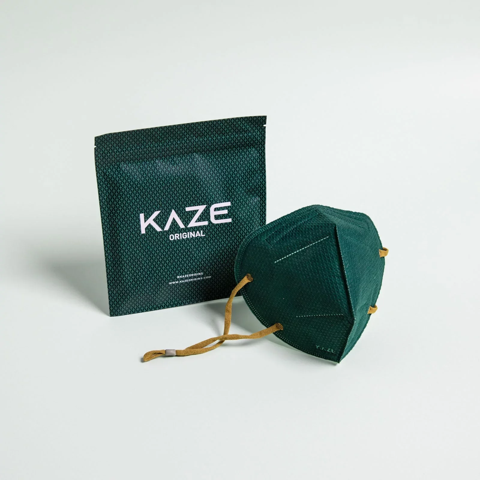 KAZE - FFP2 Maske - Dark Pine/Caramel