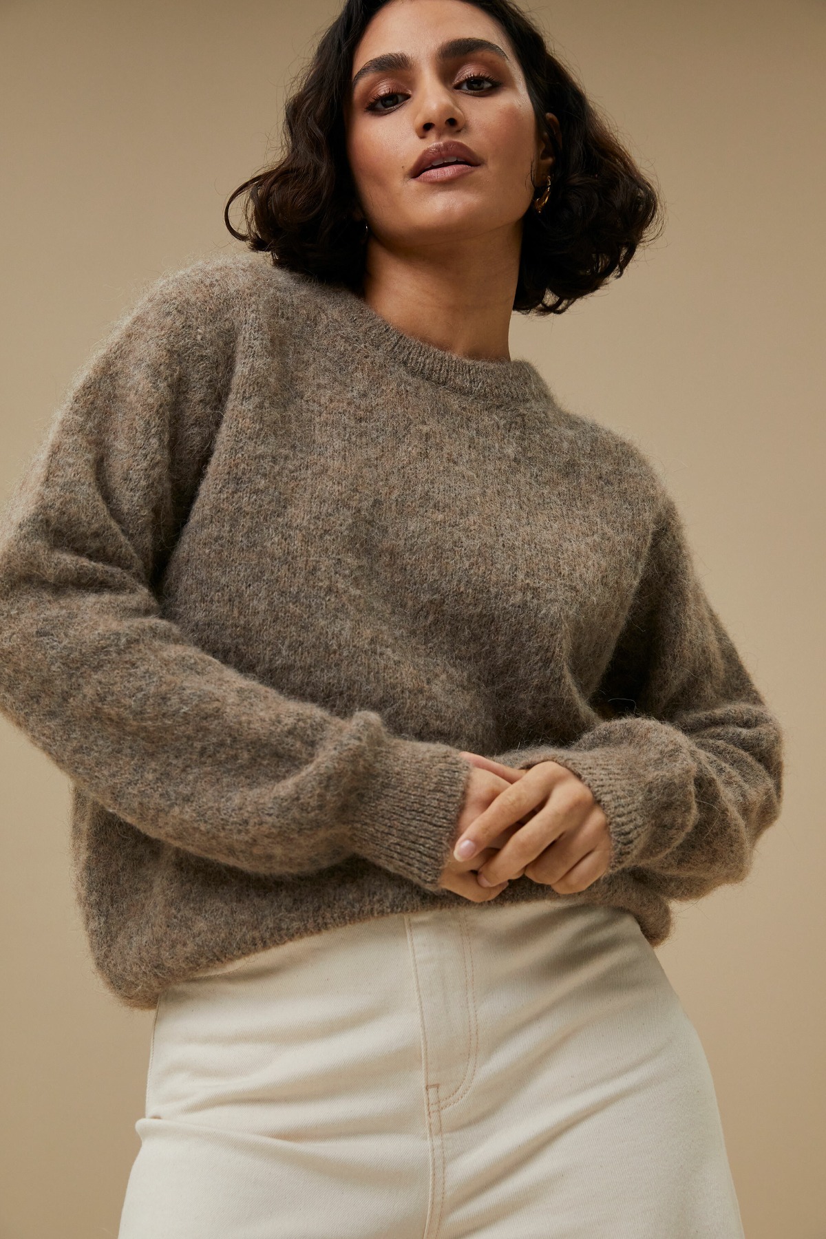 by-bar amsterdam - lana eco pullover - brown