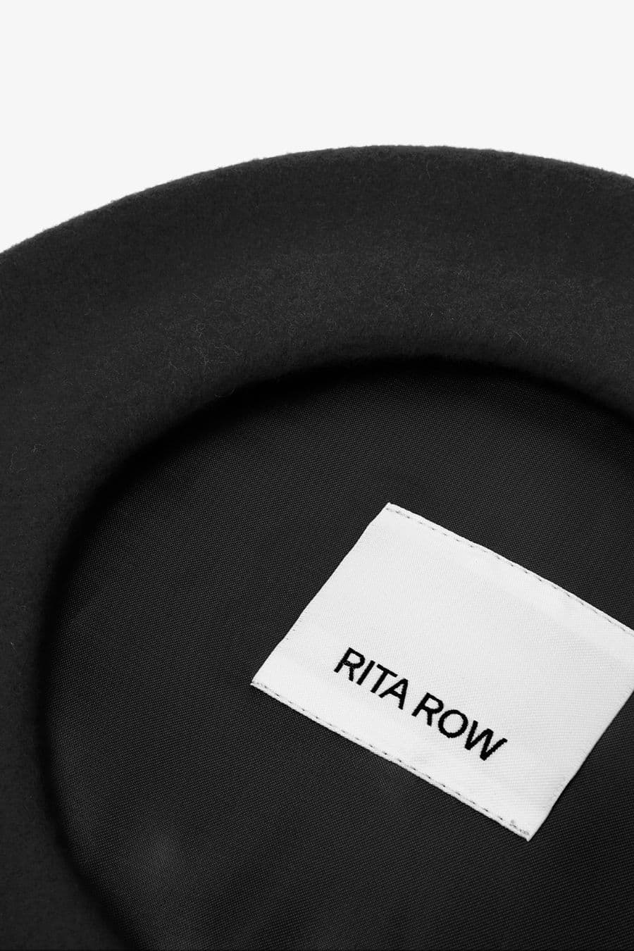 RITA ROW - Wool Beret - Black 2