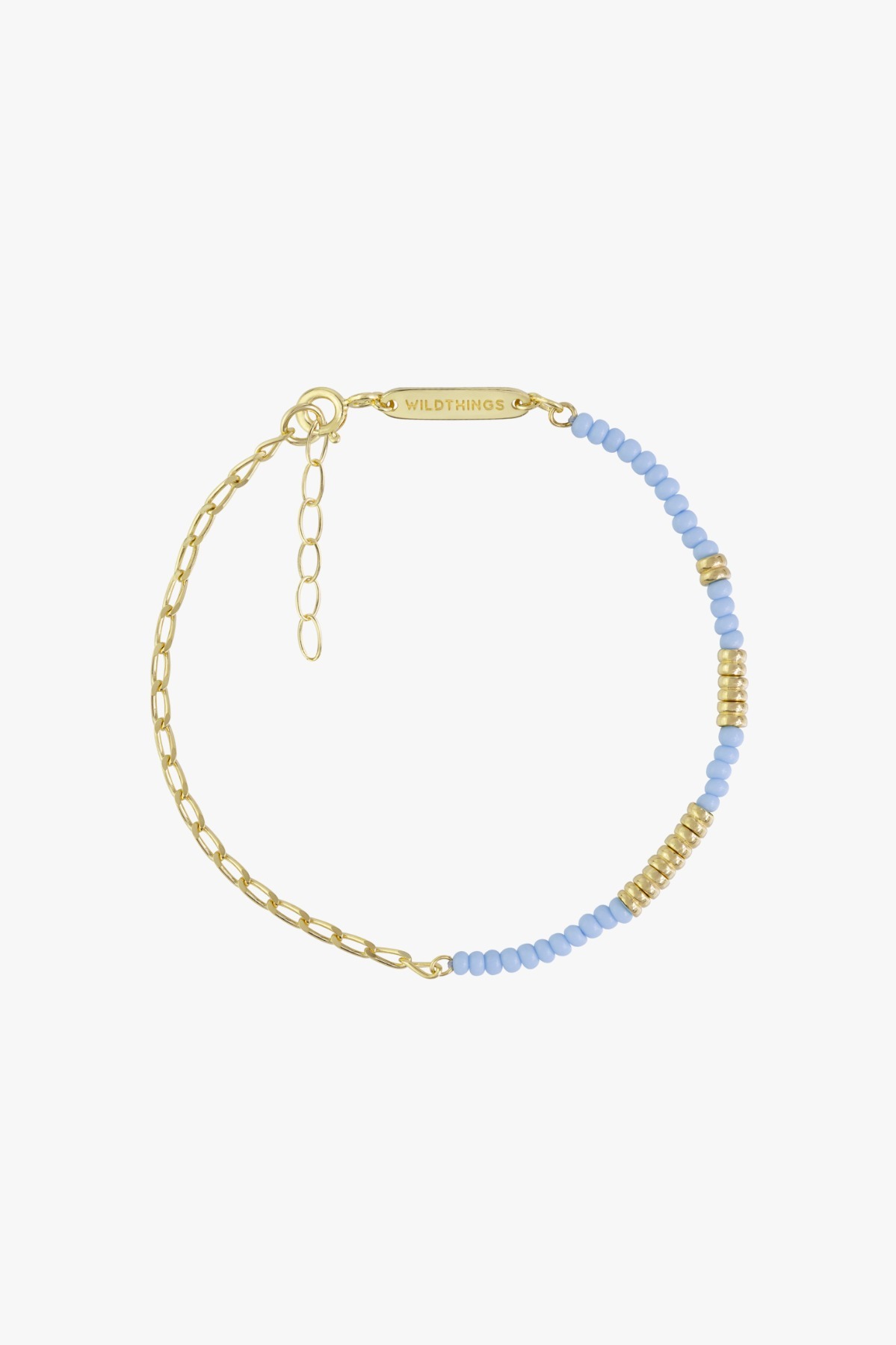 wildthings collectables - Think twice chain bracelet blue gold plated