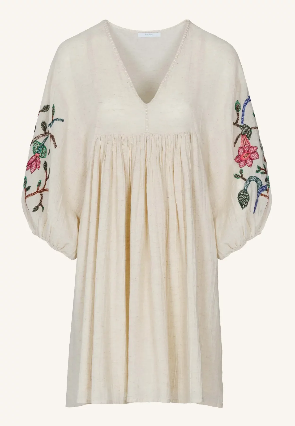 by-bar amsterdam - philou embroidery dress - sand 5
