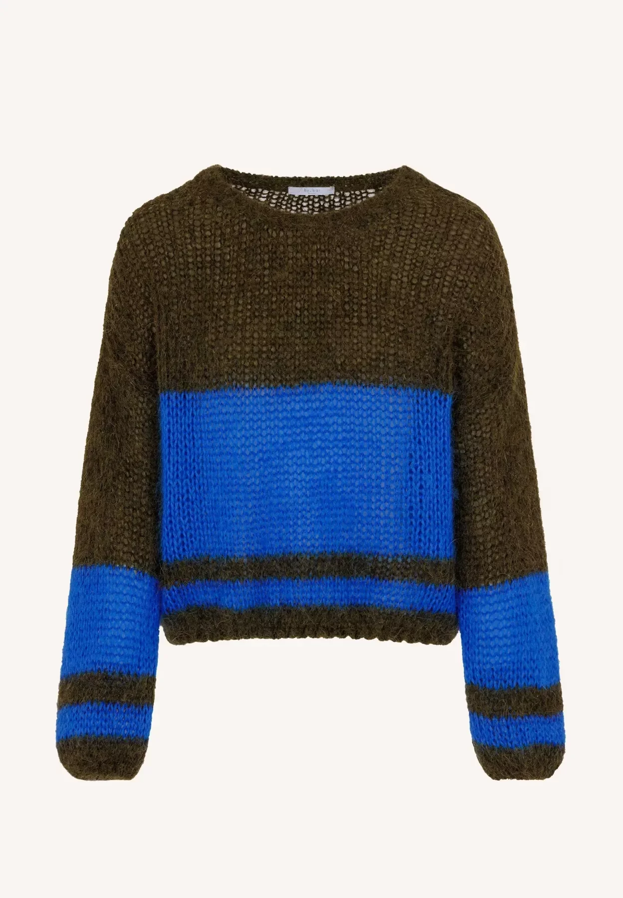 by-bar amsterdam - olli stripe pullover - olive 6