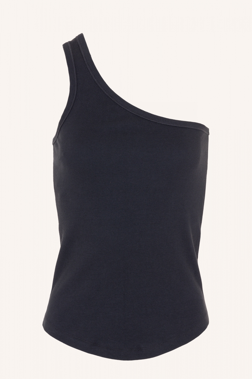 by-bar amsterdam - charly one shoulder top jet black 5