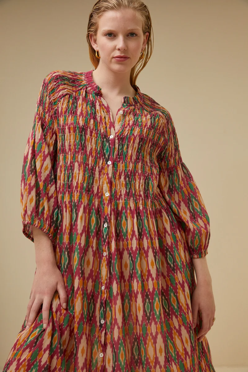 by-bar amsterdam - loulou summer ikat dress | summer ikat print