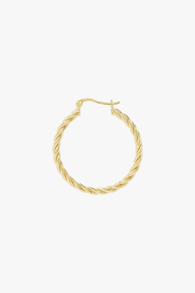 wildthings collectables - Medium twisted hoop earrings gold plated 30mm