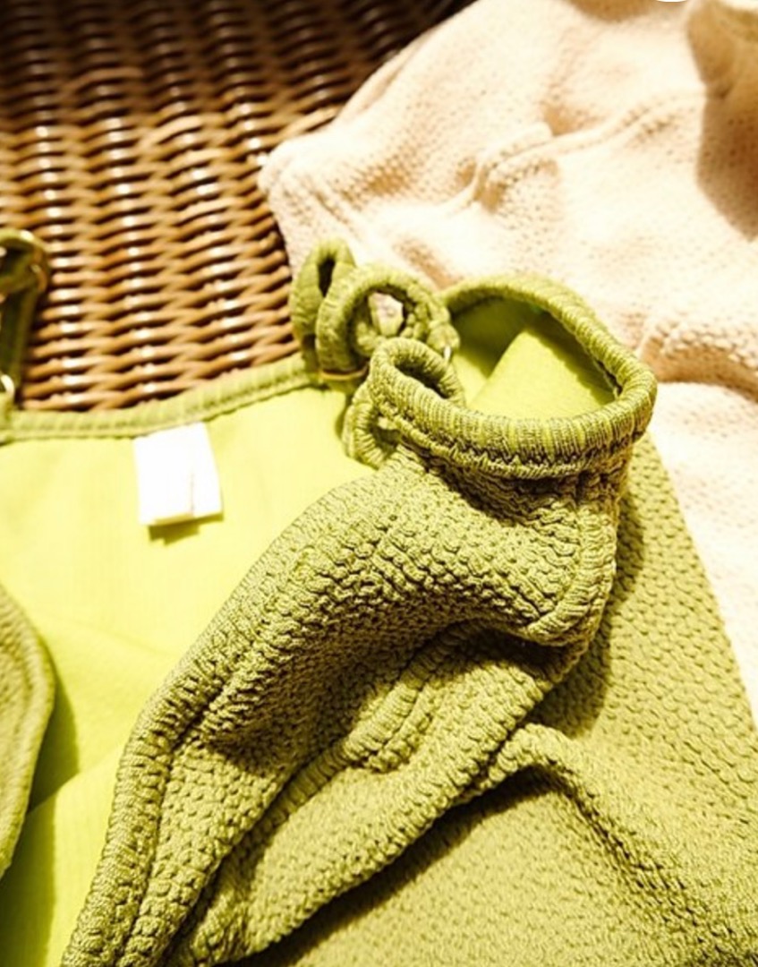 Clo Stories - Colette textured swimsuit in olive 3