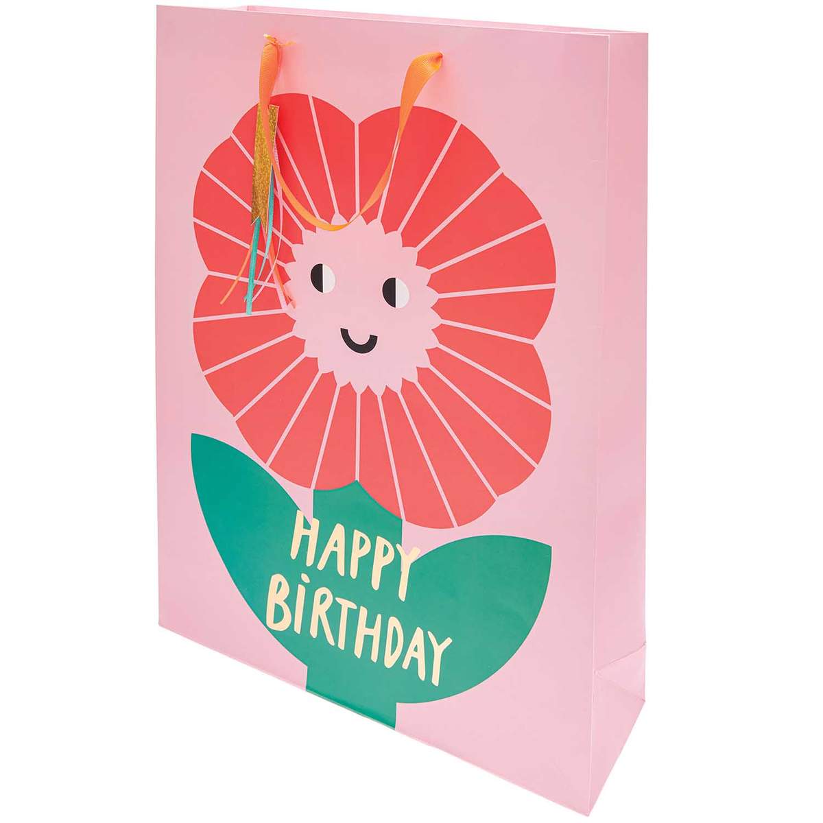 RICO Design - Paper Poetry Geschenktüte XL Blumen Happy Birthday 33x45x10cm