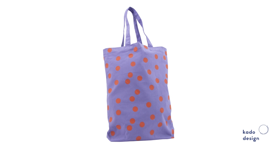 Kadodesign - Cotton bag - purple polka dots