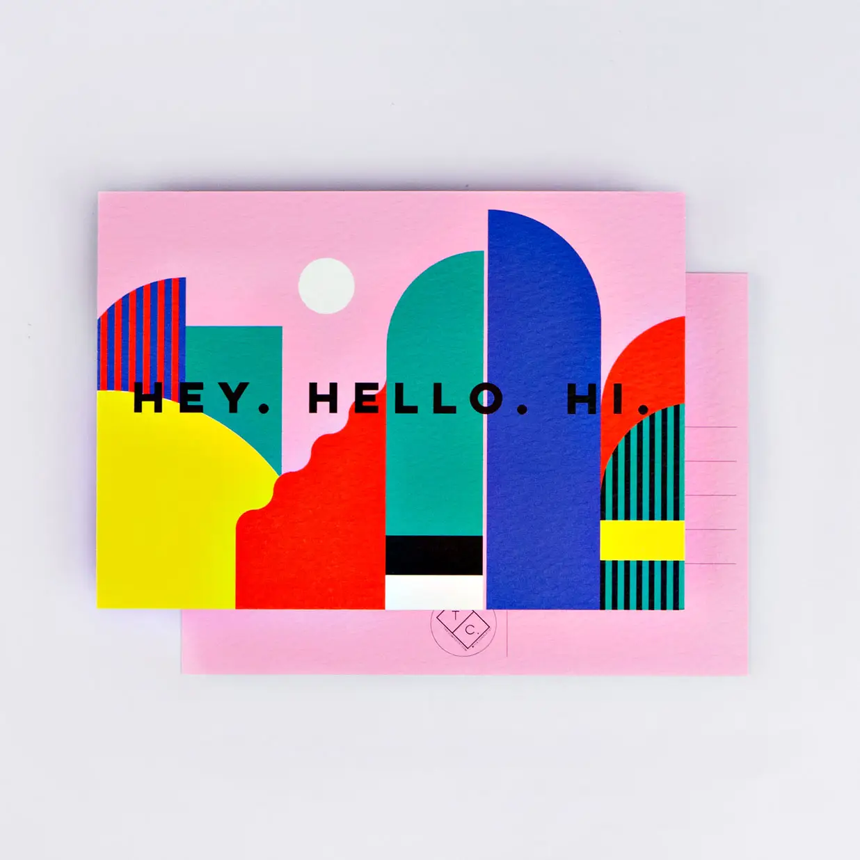 The Completist - Postkarte HI HELLO HEY