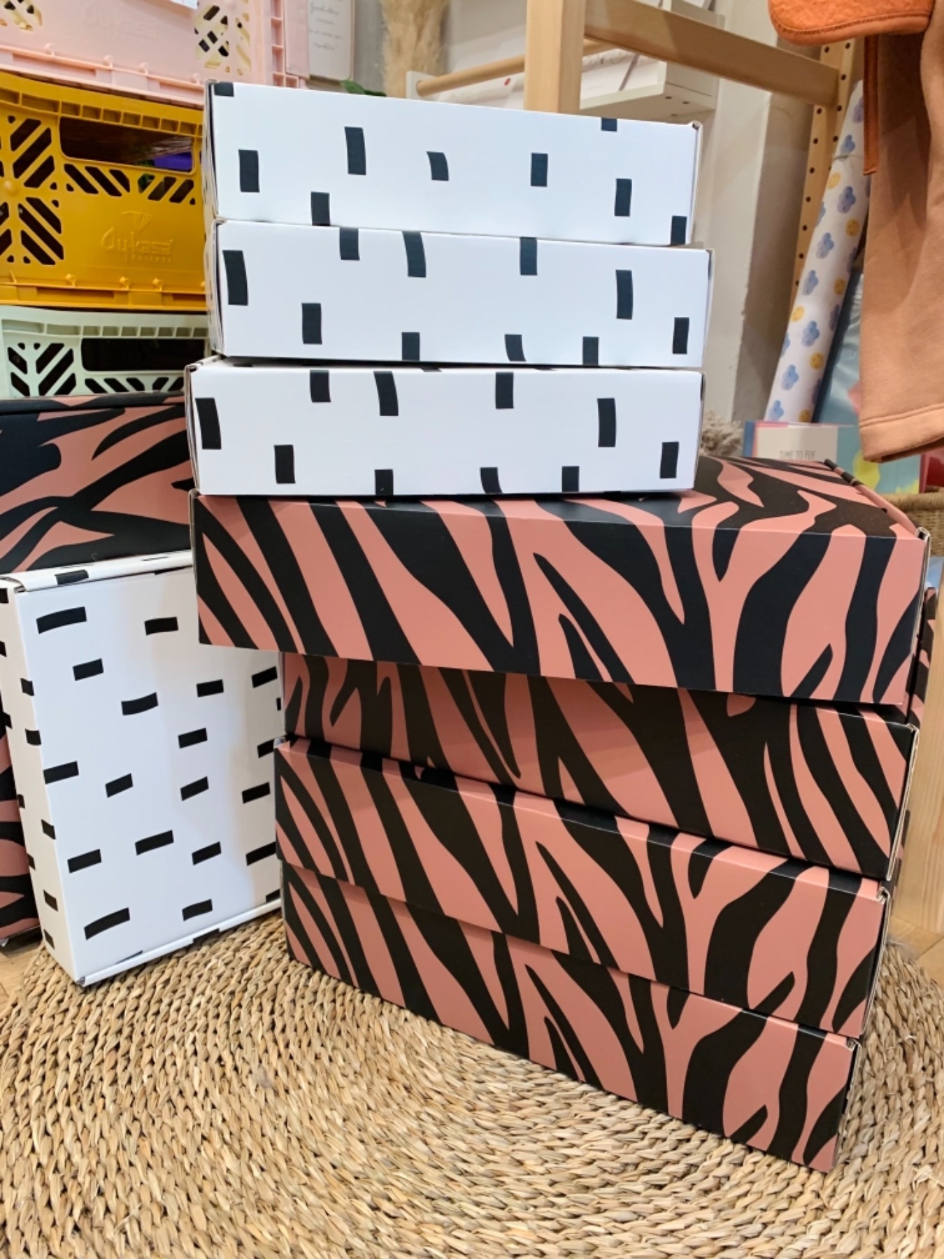 Geschenkbox - Zebra - groß