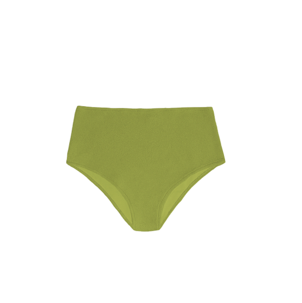 Clo Stories - JANE textured high waist bottom bikini top Olive 3