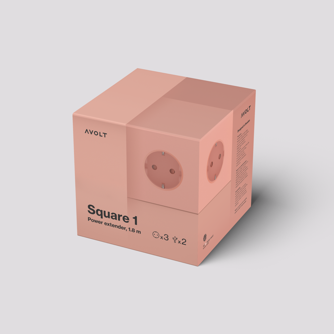Avolt Square 1 Steckdosenleiste - Old Pink - voraussichtlich bald wieder verfügbar 5