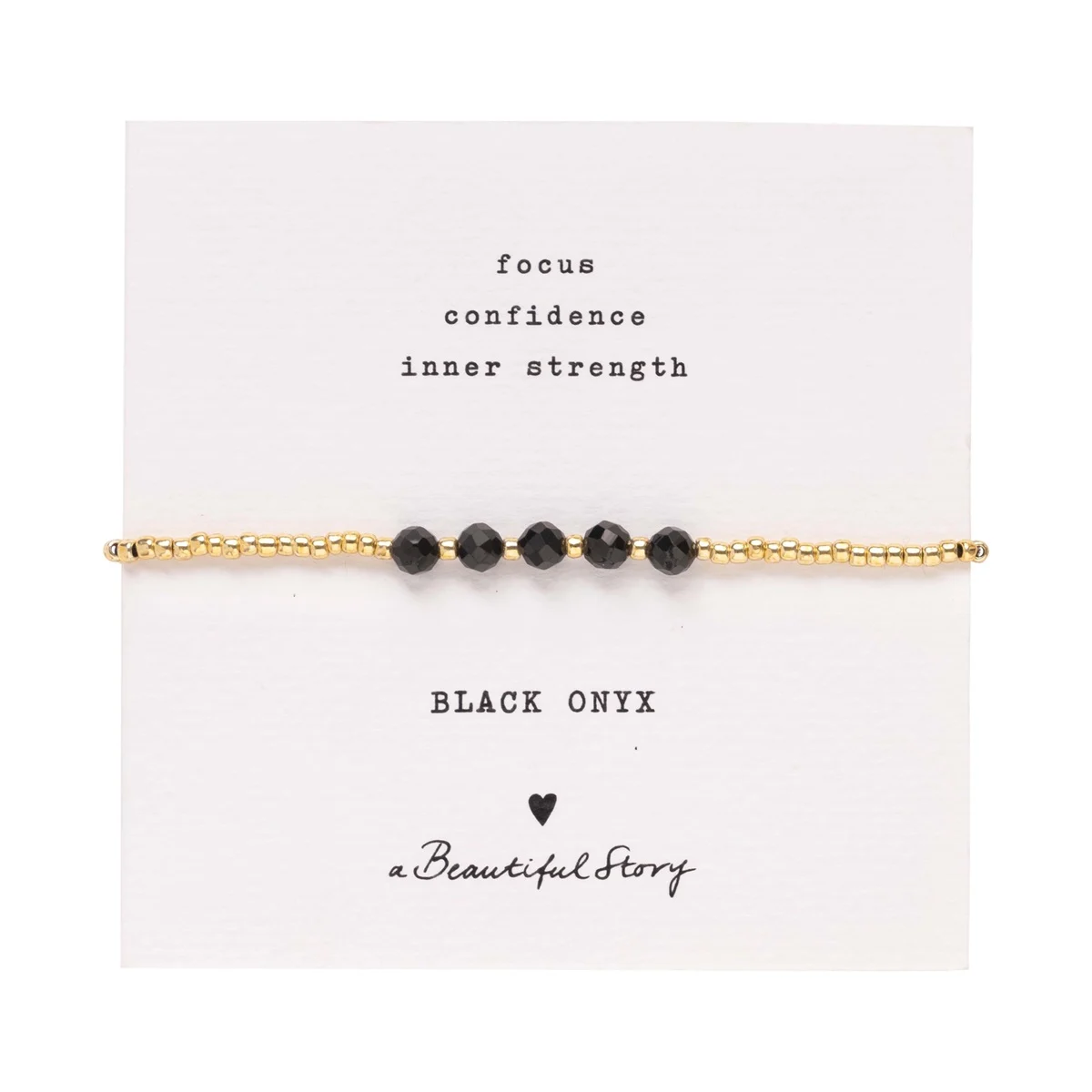 a Beautiful Story - Essential Black Onyx Armband