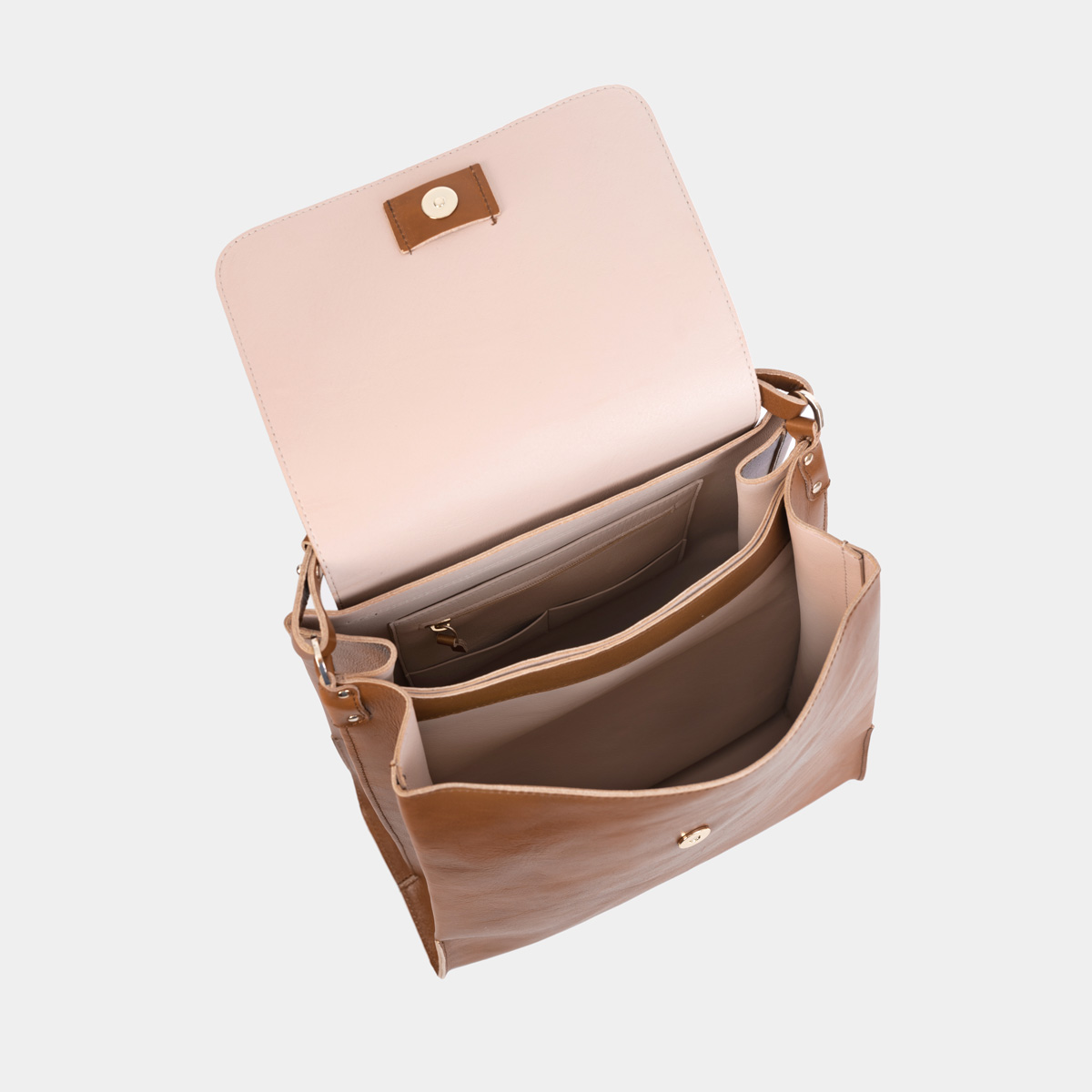 ann kurz - ALEX Laptop Bag - Vegetal Leather Cuoio 2