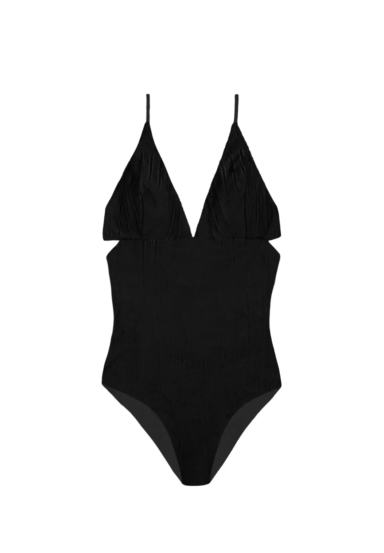 Clo Stories - Anne ribbed reversible swimsuit in black 4