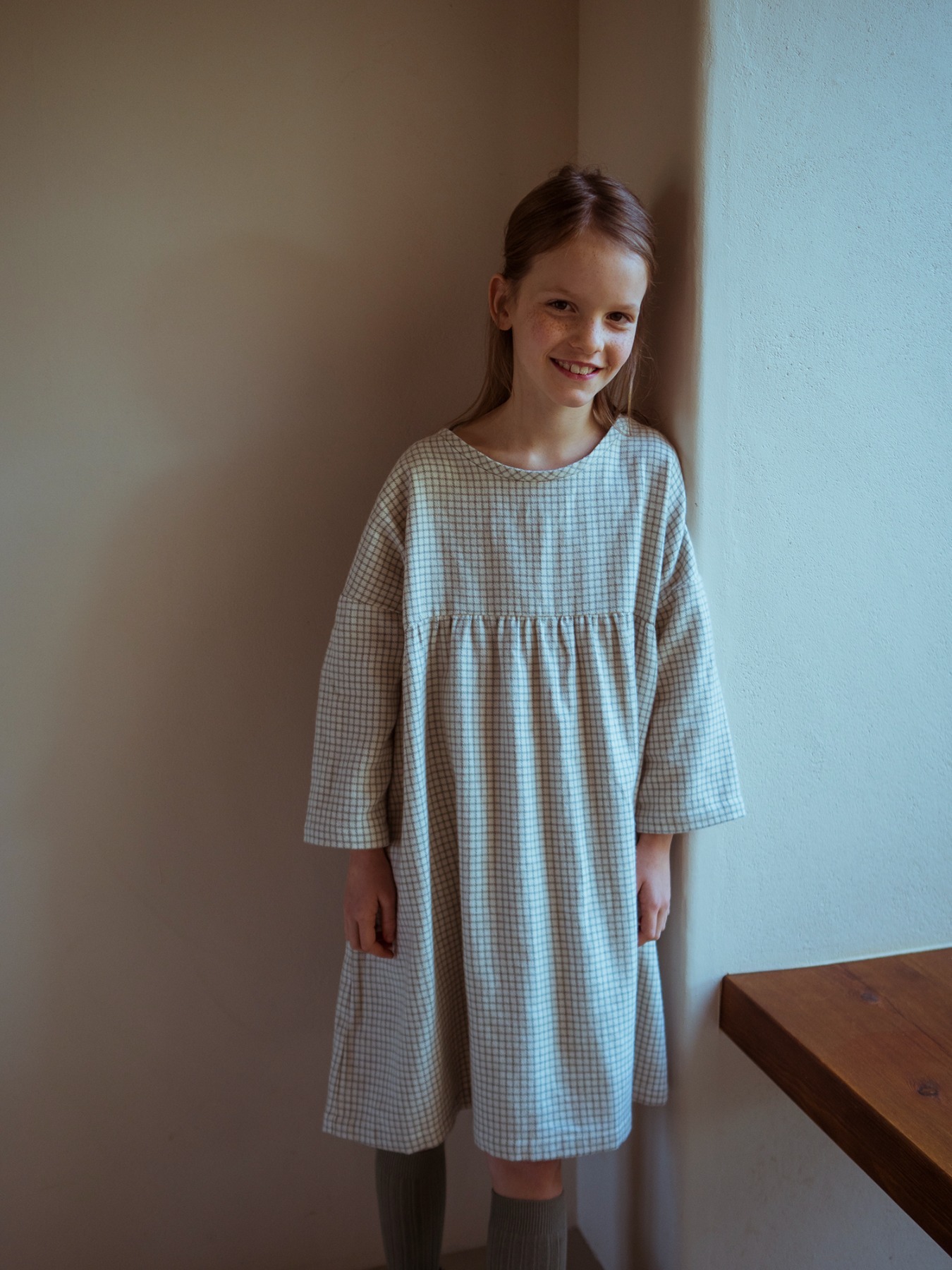 Monkind - Silver Checked Oversized Dress - KIDS 3