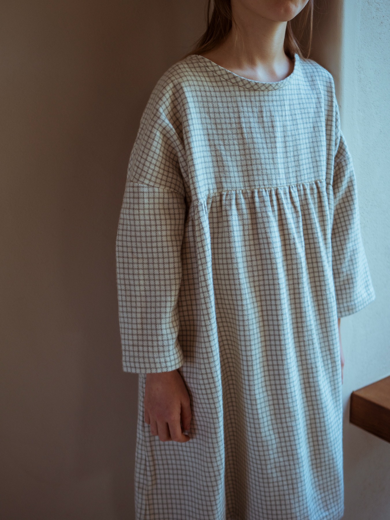 Monkind - Silver Checked Oversized Dress - KIDS 2