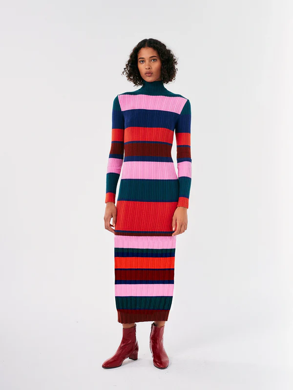 Bobo Choses - Multicolor striped knitted dress 2