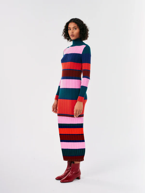 Bobo Choses - Multicolor striped knitted dress 3