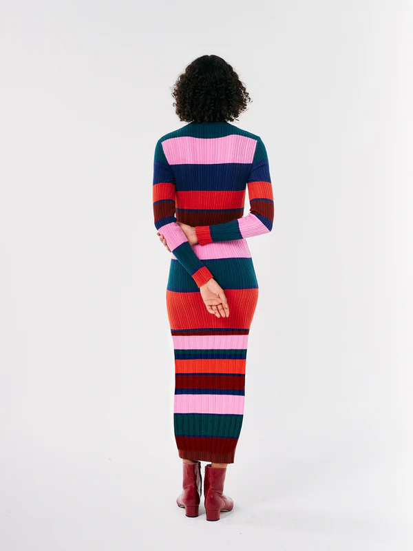 Bobo Choses - Multicolor striped knitted dress 4