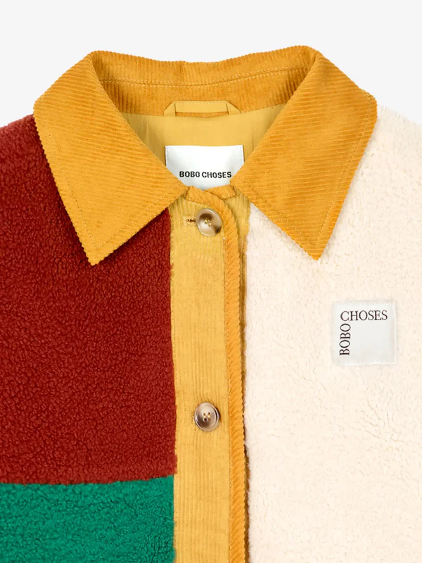 Bobo Choses - Color Block sheepskin jacket 6