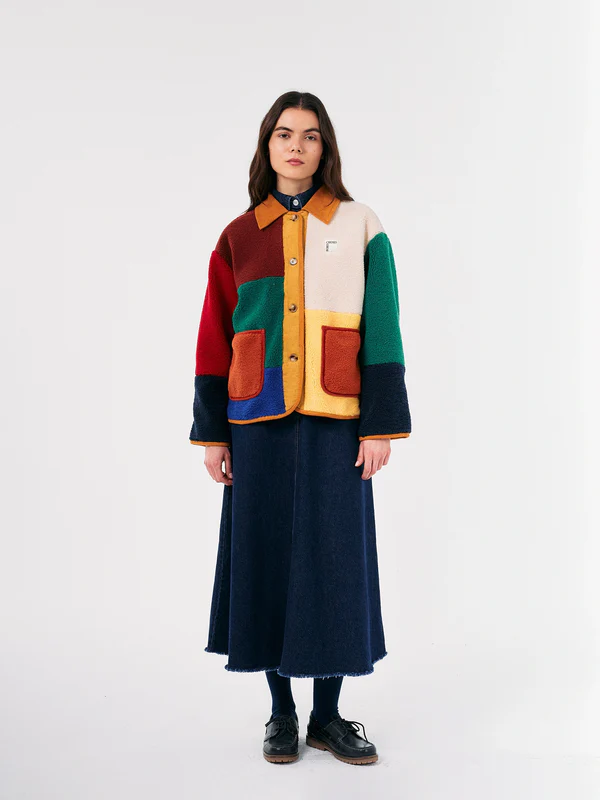 Bobo Choses - Color Block sheepskin jacket 3