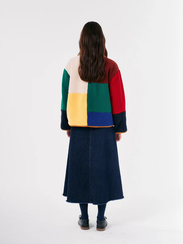 Bobo Choses - Color Block sheepskin jacket 5