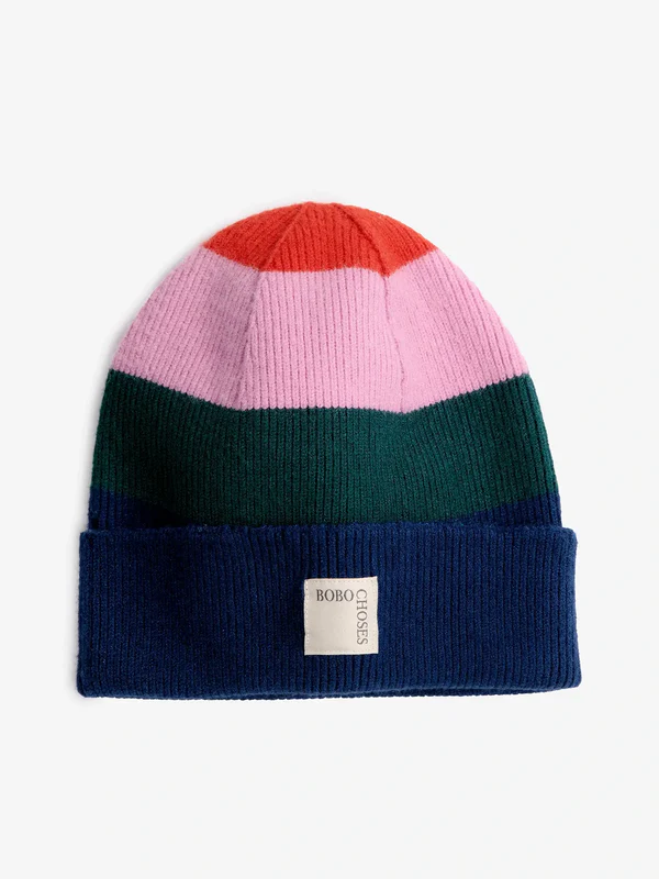 Bobo Choses - Multi stripes knitted beanie