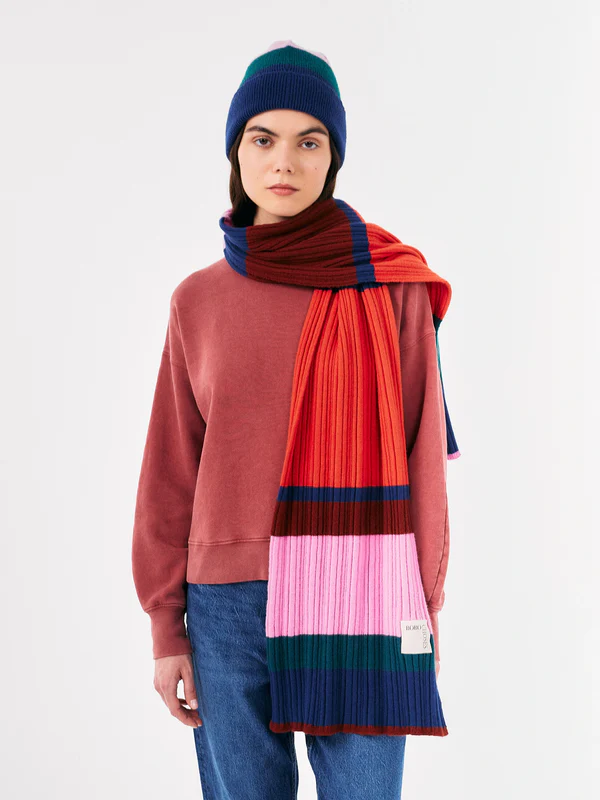 Bobo Choses - Multi stripes knitted scarf