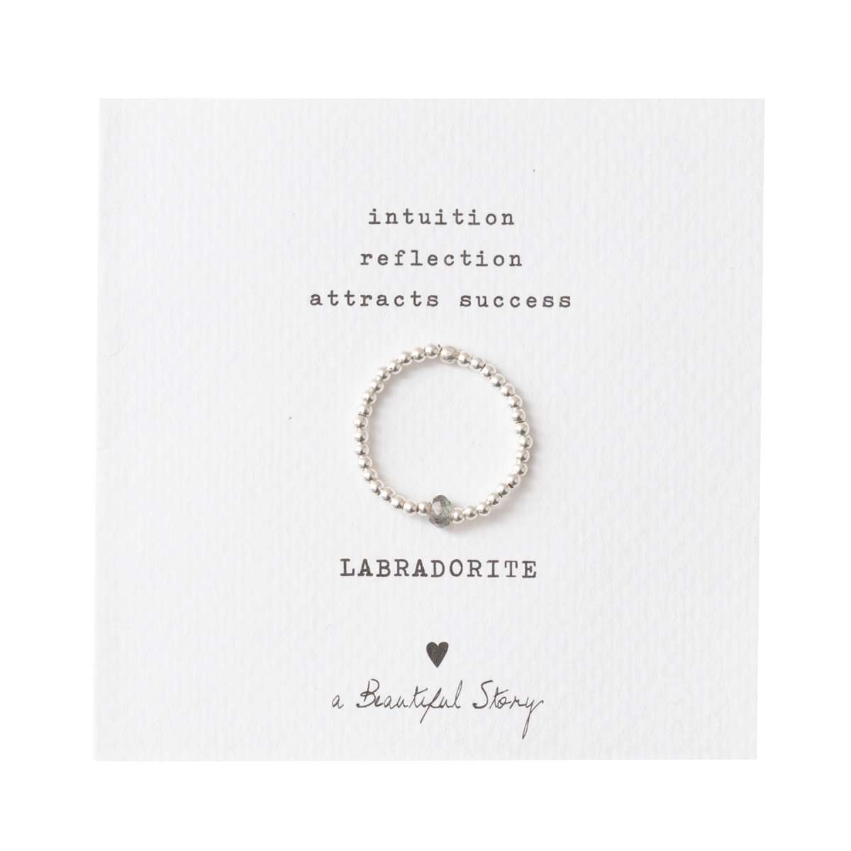 a Beautiful Story - Ring - Sparkle Labradorit Silber